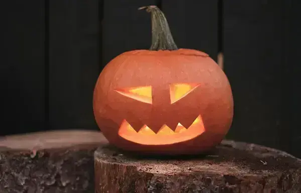 citrouille éclairée halloween