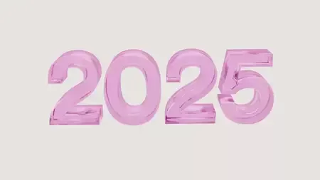 chiffres année 2025 fond clair