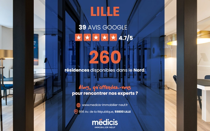 Programme immobilier neuf Lille à 250m de la gare de Lille Flandres à Lille