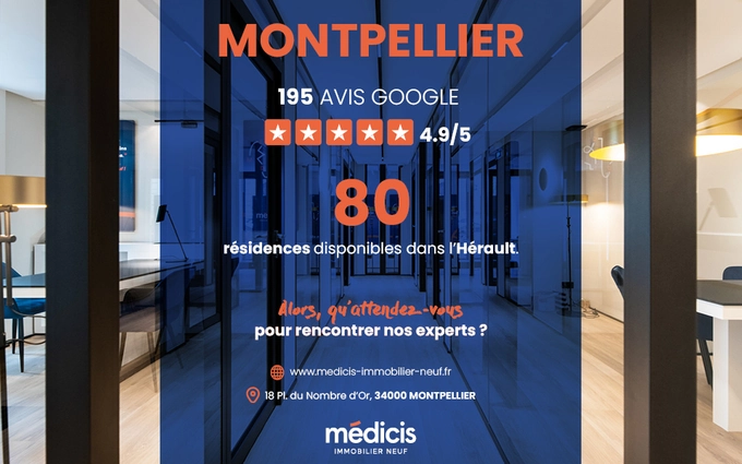 Programme immobilier neuf Montpellier nouveau quartier à 10 min de l'Hôtel de Région à Montpellier