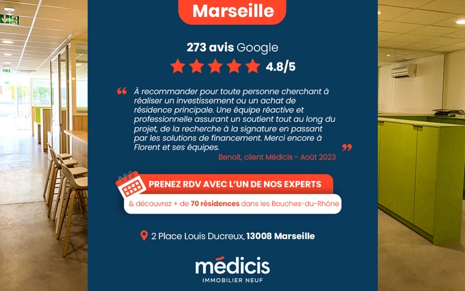 Programme immobilier neuf Marseille 14 au coeur du quartier des Hauts de Ste-Marthe à Marseille 14ème