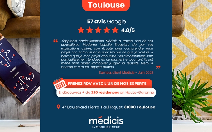 Programme immobilier neuf Toulouse à 10 min de vélo de l'Oncopole à Toulouse