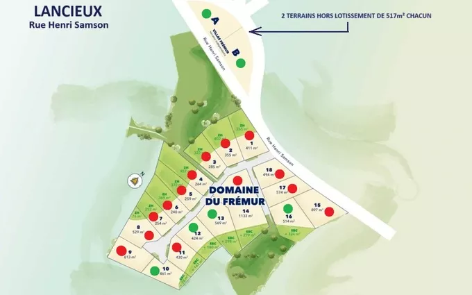 Programme immobilier neuf 2 terrains rue henri samson à Lancieux