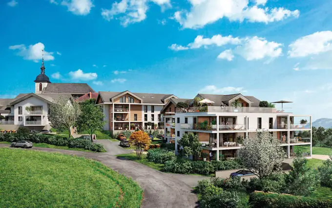 Programme immobilier neuf Saint-Martin-Bellevue vue sur la chaîne des Aravis à Saint-Martin-Bellevue (74370)